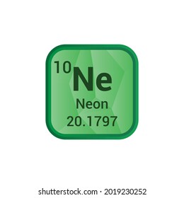 Ne Neon Chemical Element Periodic Table
