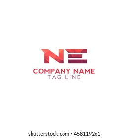 ne polygonal logo