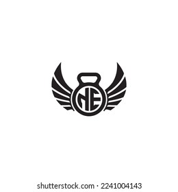 NE simple fitness gym concept in high quality professional design that will print well across any print media