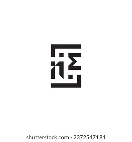 NE concepto cuadrado retro logo en un diseño profesional de alta calidad que se imprimirá bien en cualquier medio impreso