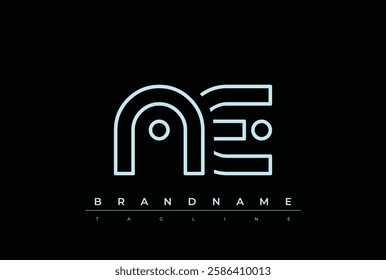 NE Technology Letter Logo Template. This tech letter logo is a graphic mark that uses letters to represent a technology company.
