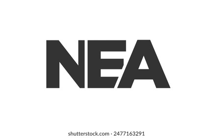 PLANTILLA de diseño de logotipo NEA con texto fuerte y moderno en negrita. Logotipo de Vector inicial basado en tipografía simple y mínima. Identidad de empresa de moda ideal para la presencia de marca de negocios.