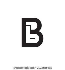 neagtive space letter BB logo design vector isolated on white background.