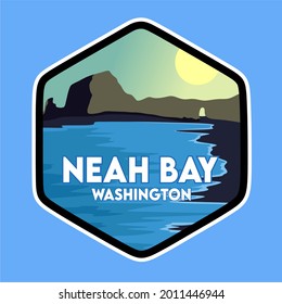 Neah Bay Washington with a beach background