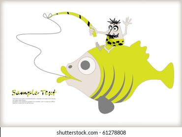 Neanderthal hook a big fish