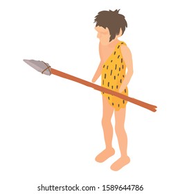 Neanderthal Icon. Isometric Illustration Of Neanderthal Vector Icon For Web