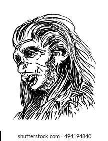 Neanderthal man (Homo sapiens neanderthalensis). Bigfoot, Yeti.