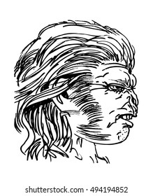 Neanderthal man (Homo sapiens neanderthalensis). Bigfoot, Yeti.