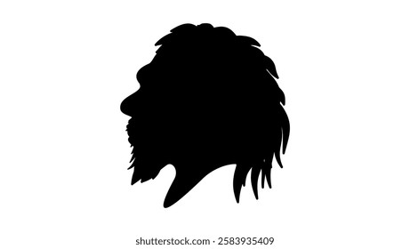 neanderthal symbol, black isolated silhouette