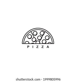 Pizza-Symbol-Logo, Vektorgrafik
