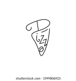 Pizza-Symbol-Logo, Vektorgrafik