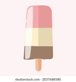 Neapolitan popsicle illustration vector art