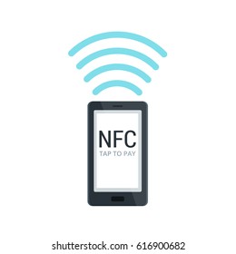 Near Field Communication vector Icon. NFC and Mobile payment flat isolated concept.