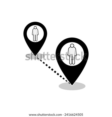 Near Icon. Around Us Symbol - Vector. 