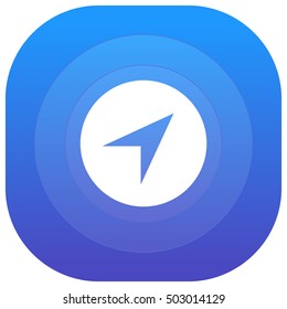 Near Me GPS Purple - blue circular UI/UX App Icon / Logo Design