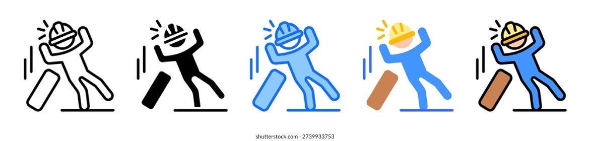 Near Miss Icon Set Multiple Style Collection Vector Illustration