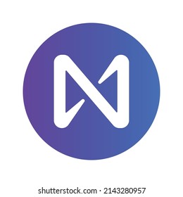 NEAR Protocol Cryptocurrency coin icon. NEAR coin symbol. Cryptocurrency vector icon. Flat Vector illustration - Vector