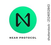 Near Protocol cryptocurrency logo vector illustration.