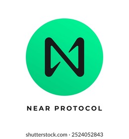 Near Protocol cryptocurrency logo vector illustration.