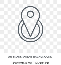 Nearby icon. Trendy flat vector Nearby icon on transparent background from Maps and Locations collection. High quality filled Nearby symbol use for web and mobile