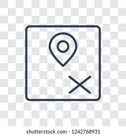 Nearby icon. Trendy linear Nearby logo concept on transparent background from Maps and Locations collection