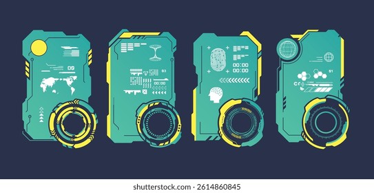 Near-future, sci-fi interface technology image design