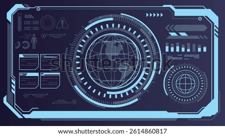 Near-future, sci-fi interface technology image design