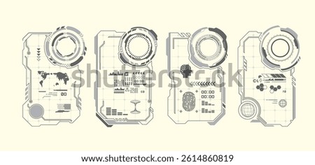 Near-future, sci-fi interface technology image design