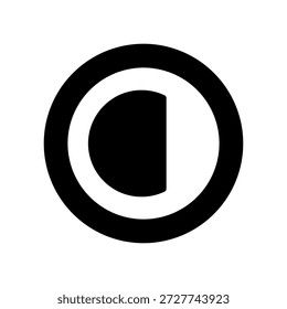 Fast fertig kreisförmiges Vektorsymbol