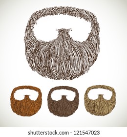 Neat beard in color variations