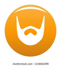 Neat beard icon. Simple illustration of neat beard vector icon for any design orange