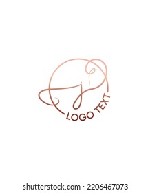 A neat and beautiful handwritten font type J vector logo template