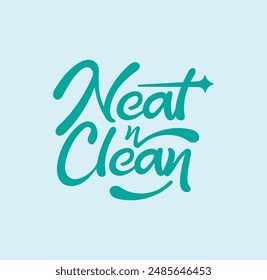 Neat and Clean Logo for cleaning services business