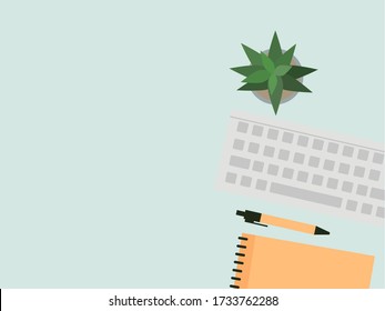Neat Clean Well Organized Home Office Stock Vector Royalty Free