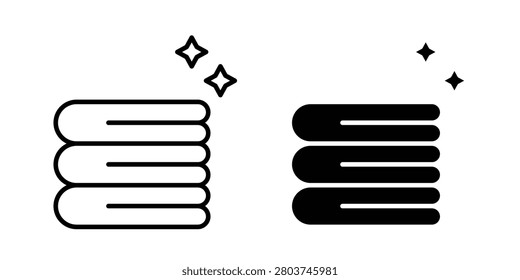 Neat fold clothes icon bundle for website design projects.