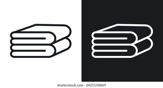 Neat fold clothes icon designed in a line style on white background.