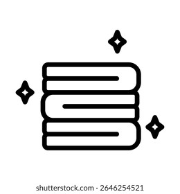 Neat fold clothes icon outline set sign