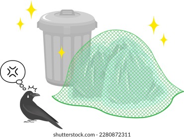 The neat garbage dump isolated on white background