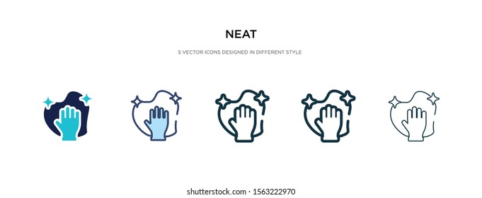 neat icon in different style vector illustration. two colored and black neat vector icons designed in filled, outline, line and stroke style can be used for web, mobile, ui