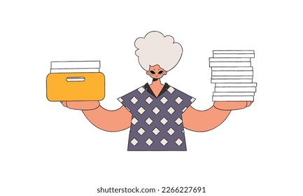 A neat man holds stacks of documents in his hands.