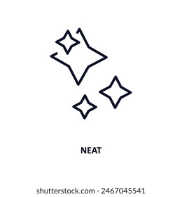 neat outline icon.  Thin line icon from cleaning collection. Editable vector isolated on white background