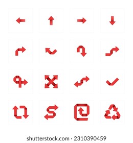 Neat and pretty three-dimensional arrow vector