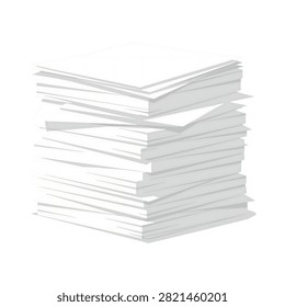 A neat stack of white paper sheets isolated on a plain background.