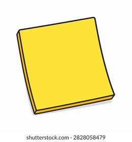 A neat stack of yellow sticky notes used for reminders, notes, and organization in offices or homes, emphasizing productivity and planning.
