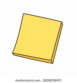 A neat stack of yellow sticky notes used for reminders, notes, and organization in offices or homes.