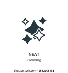 Neat vector icon on white background. Flat vector neat icon symbol sign from modern cleaning collection for mobile concept and web apps design.