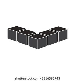 neatly arranged square block icon vector illustration symbol design
