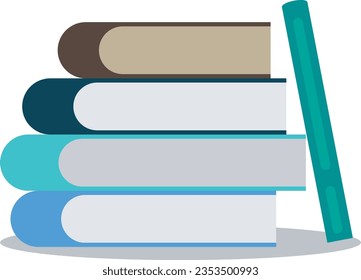 A neatly arranged stack of books in various sizes and colors. Perfect for educational or literary projects.