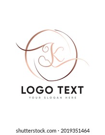 A neatly crafted and dazzling script letter type K logo template, Vector logo for business and company identity 