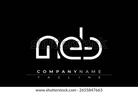 NEB abstract letter design. Modern Business Logo Design With Abstract Typography and Contemporary Style